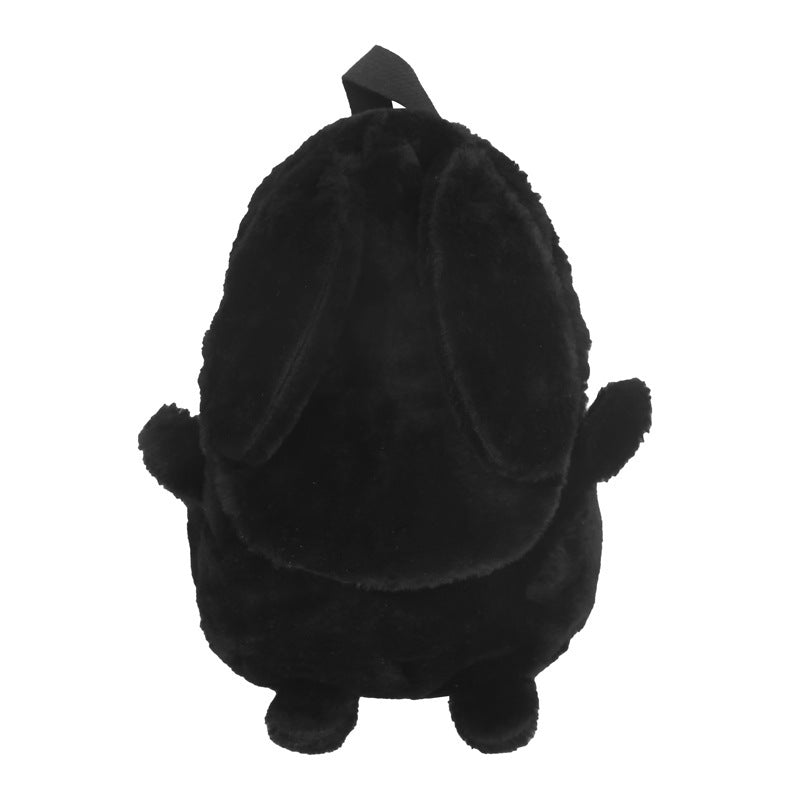 Autumn And Winter Plush Backpack With Large Capacity