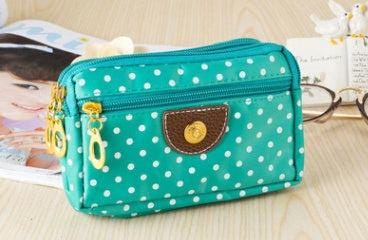 Canvas handbags handbags Korean version of the three-zipper multi-layer wallet hand bag packet phone change