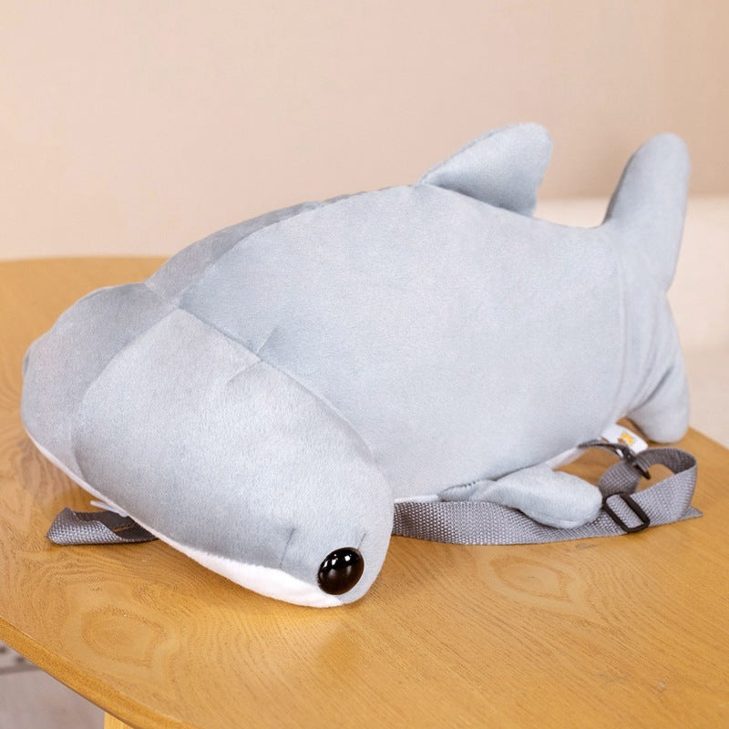 Cartoon Indenting Hammer Shark Children's School Bag