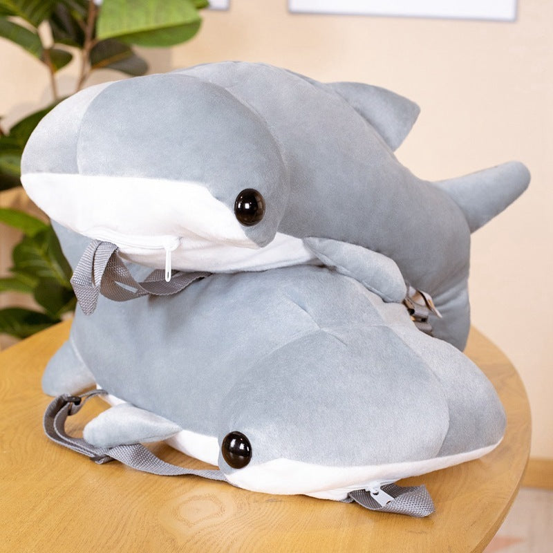 Cartoon Indenting Hammer Shark Children's School Bag