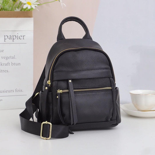 Trendy Women’s Fashion Backpack | Soft Leather All-Match Bag | Stylish Student School Bag | Casual Travel Backpack