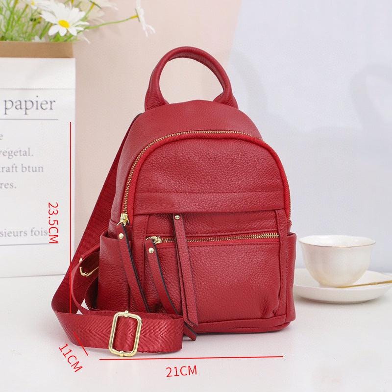Trendy Women’s Fashion Backpack | Soft Leather All-Match Bag | Stylish Student School Bag | Casual Travel Backpack