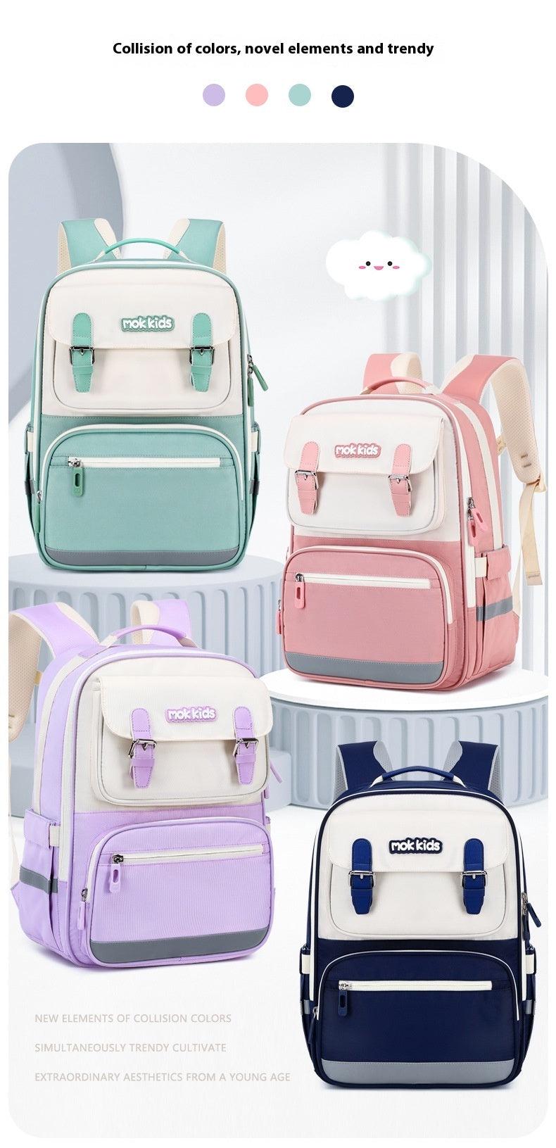 Lightweight Burden Alleviation Large Capacity Student Schoolbag