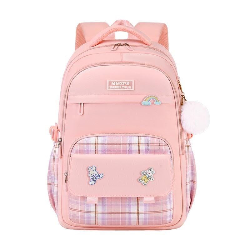 Primary School Student Schoolbag Girls' Plaid Backpack