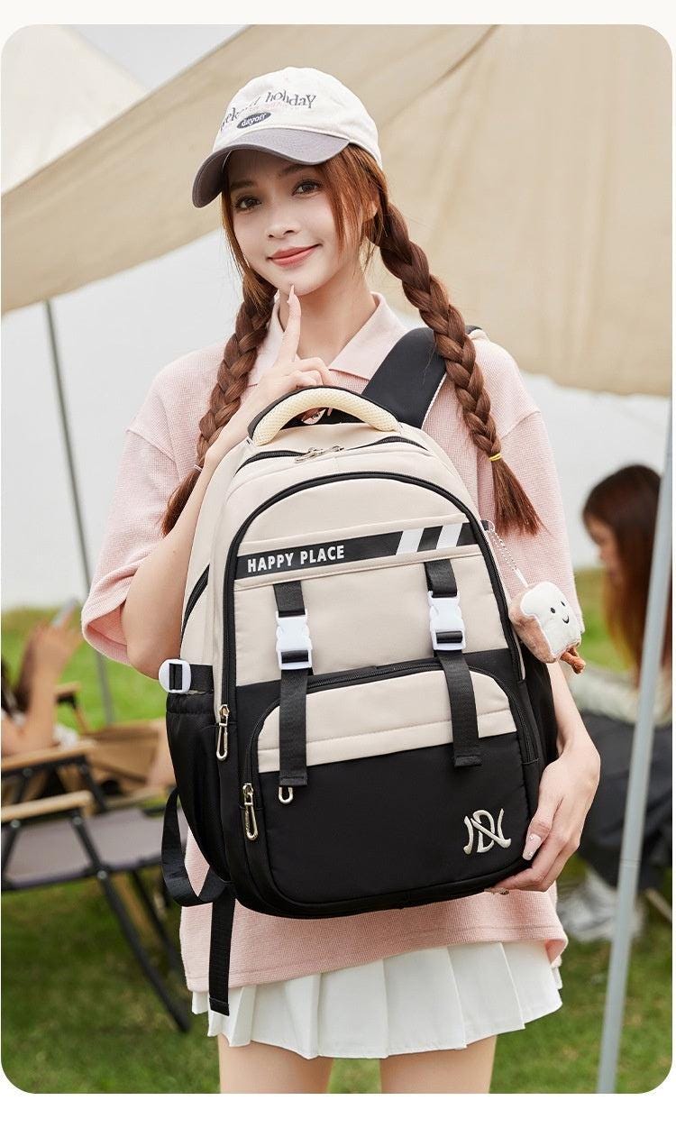 Minimalist Preppy Style Stain-resistant Schoolbag