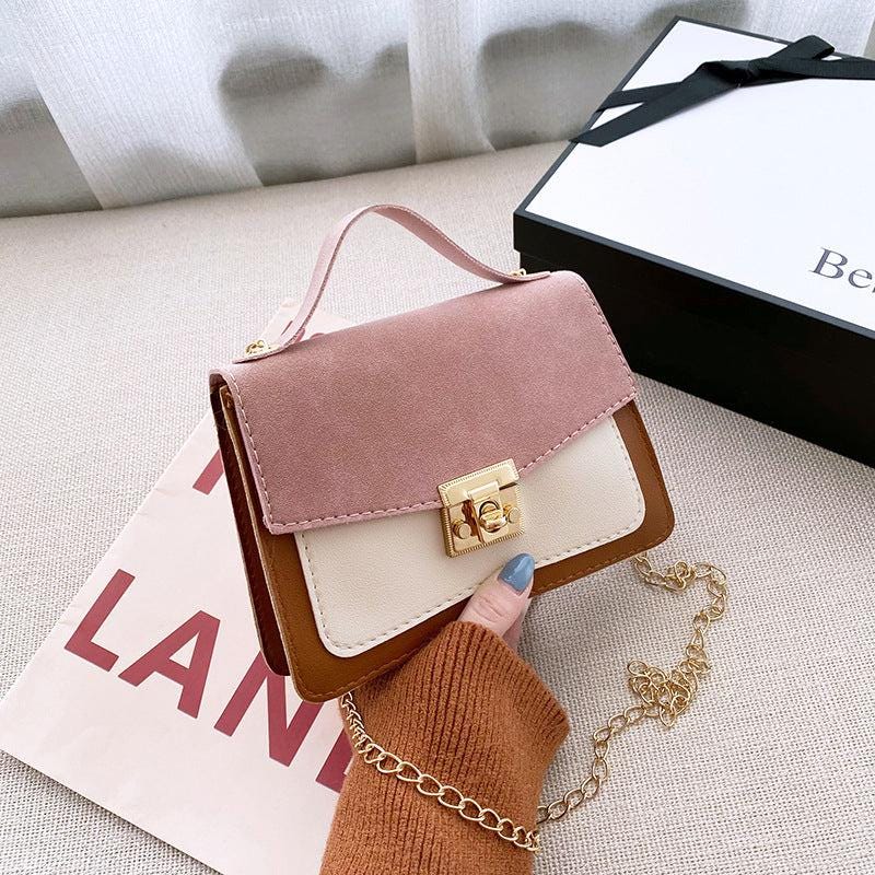 Fashion Retro Women's Handbags Niche Design Contrast Color