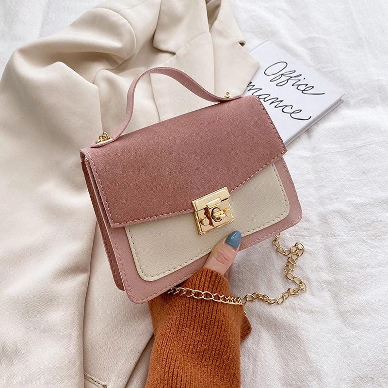 Fashion Retro Women's Handbags Niche Design Contrast Color
