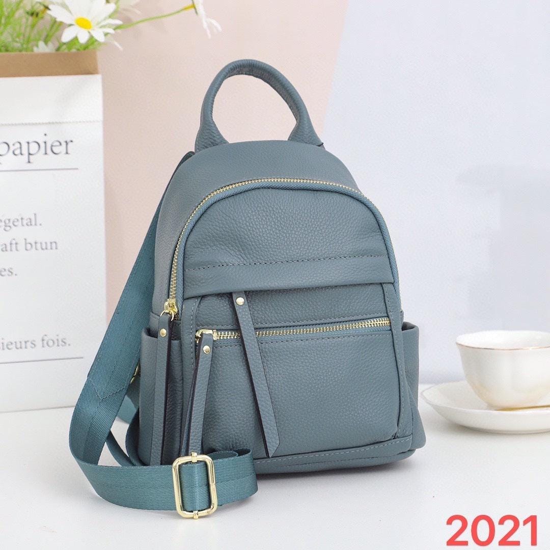 Trendy Women’s Fashion Backpack | Soft Leather All-Match Bag | Stylish Student School Bag | Casual Travel Backpack