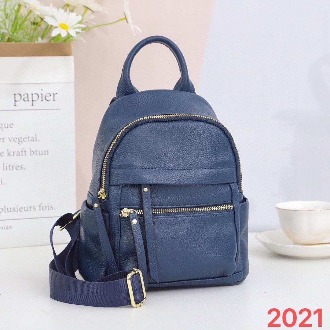 Trendy Women’s Fashion Backpack | Soft Leather All-Match Bag | Stylish Student School Bag | Casual Travel Backpack