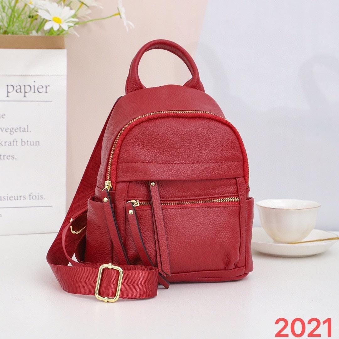 Trendy Women’s Fashion Backpack | Soft Leather All-Match Bag | Stylish Student School Bag | Casual Travel Backpack