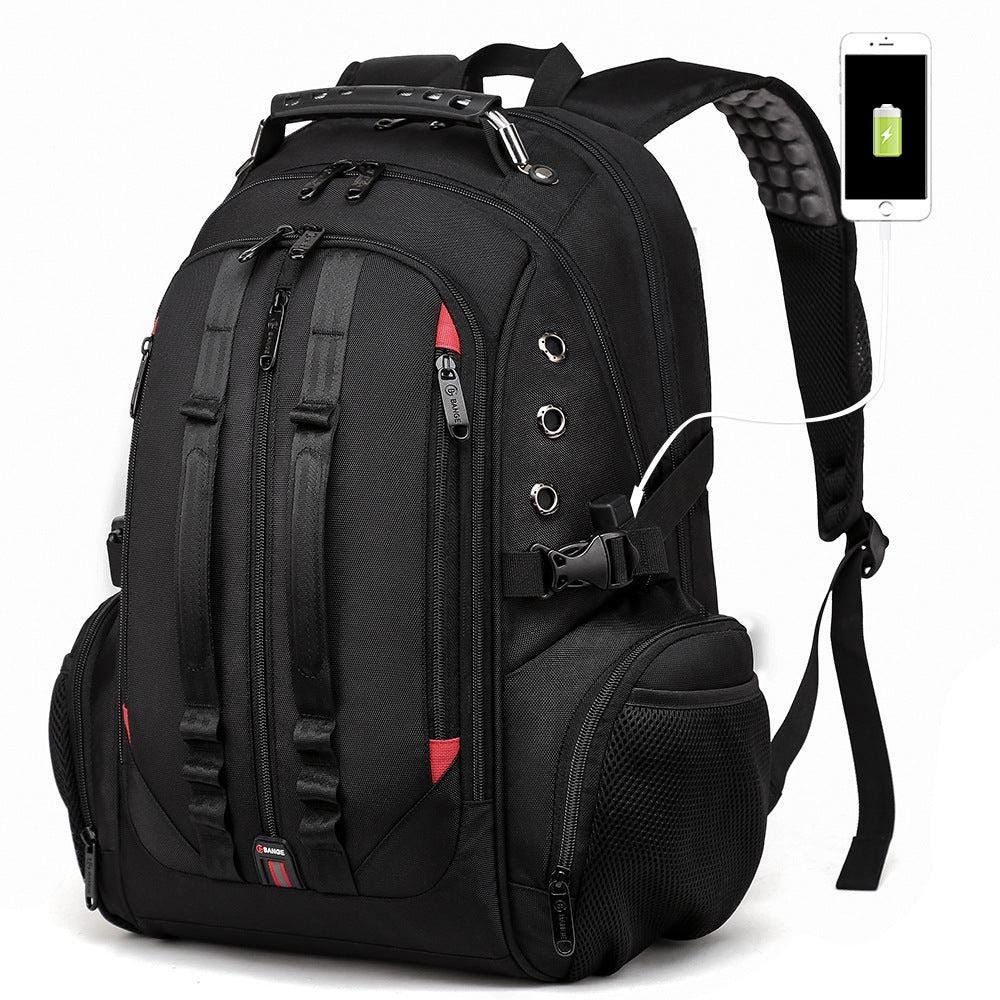 Middle School Student Schoolbag Waterproof Travel Earplugs Hole Charging Large Capacity Backpack
