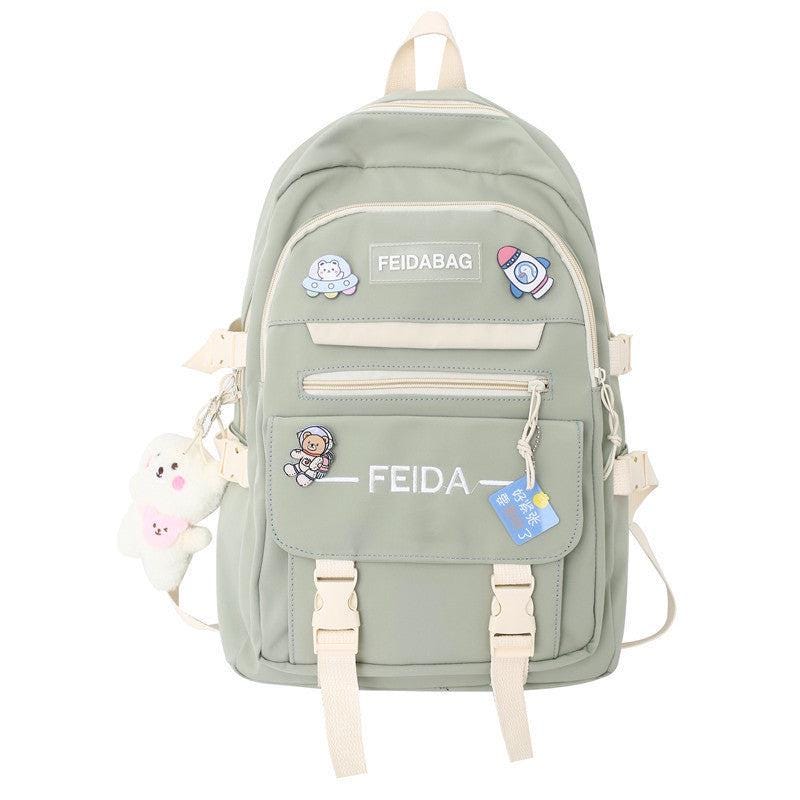 Elegant Mori Leisure Backpack Large Capacity Early High School Student Schoolbag