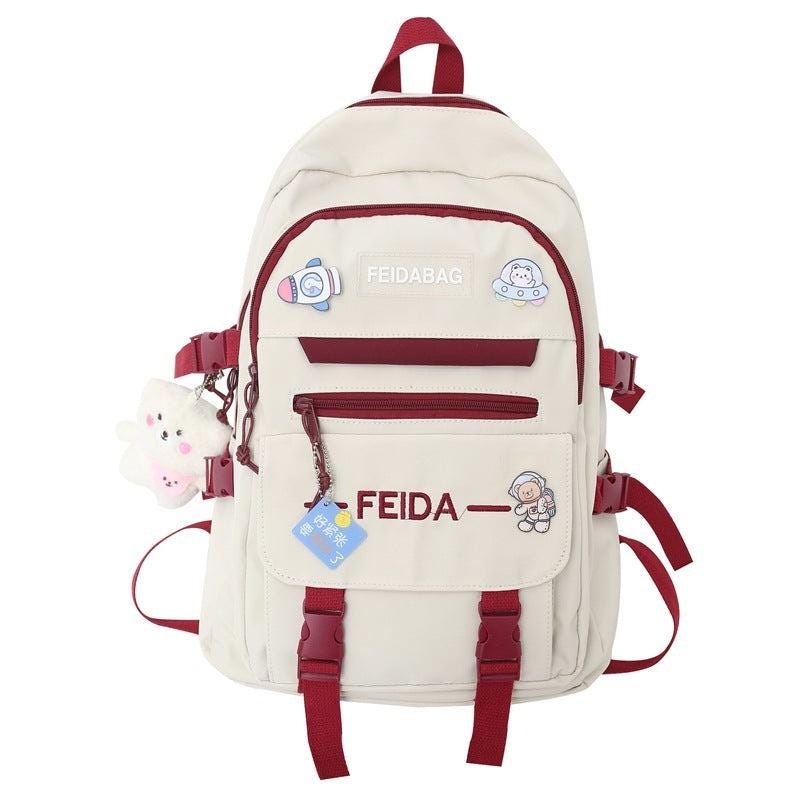 Elegant Mori Leisure Backpack Large Capacity Early High School Student Schoolbag